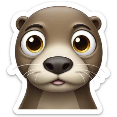 Otter sad face sticker