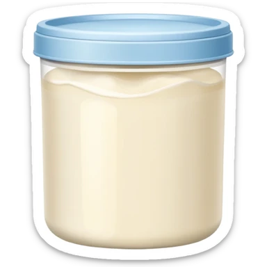 bote blanco de colágeno en polvo de vainilla sin cara sonriente sticker