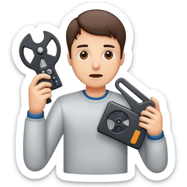 Video cutter with stres sticker