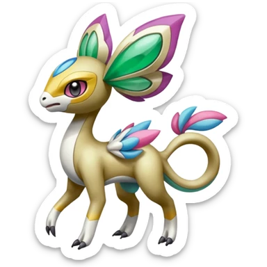 Meloetta-Inteleon-Gabite-Palkia-Trico-Pokémon-Fakémon-fusion-hybrid-creature sticker