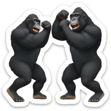 gorila entrenando sticker