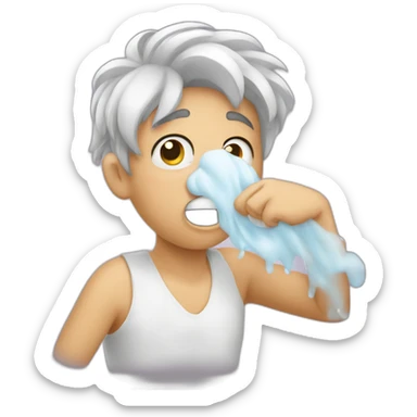 When you hold in a sneeze sticker