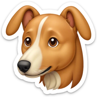 long nose dog sticker