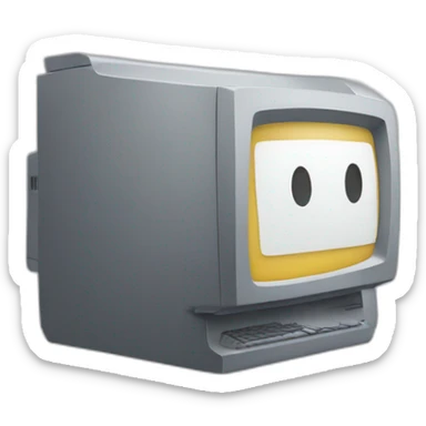 computer with text cursor sticker