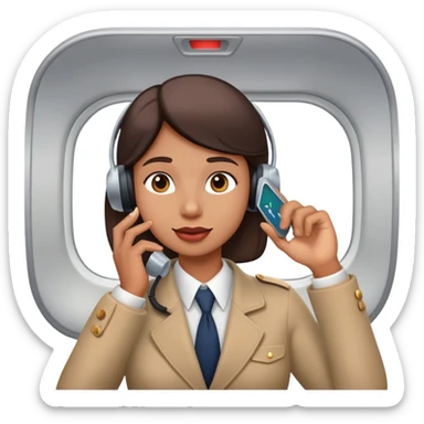 Airplane Passenger pressing call button sticker