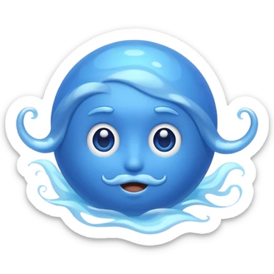 the planet Neptune, simple and clean sticker