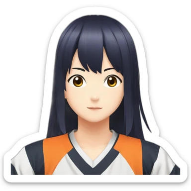 Hinata in Haikyu sticker