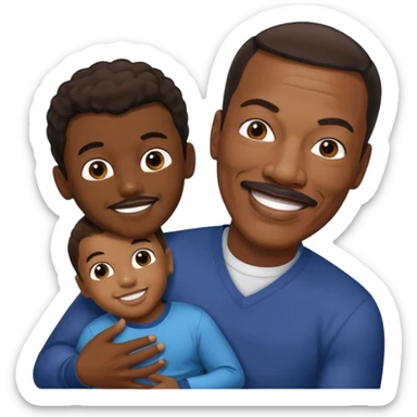 Eddie Murphy holding his Son sticker