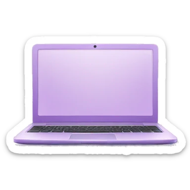 Light purple laptop sticker