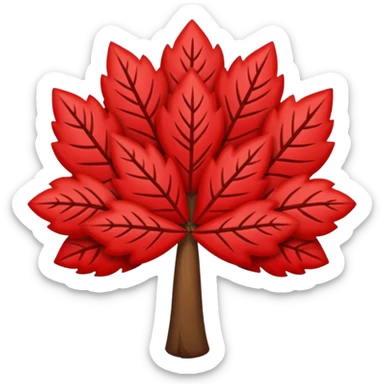 Un trébol de cinco hojas rojo sticker