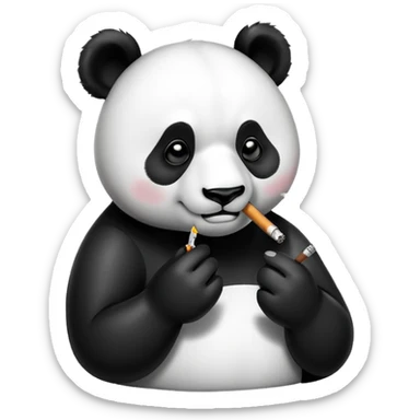 Smoking panda sticker