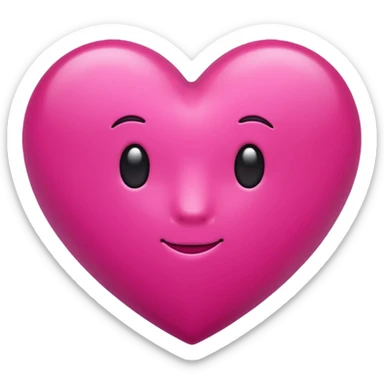 emoji cuore fucsia iphone sticker