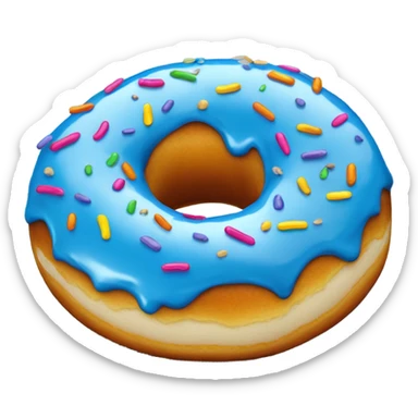Blue donut  sticker