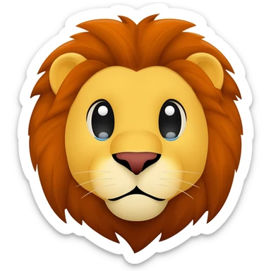 Ağlayan aslan yüzü sticker