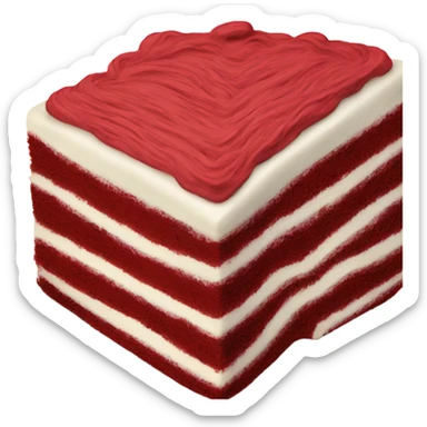 three layer red velvet cake sticker