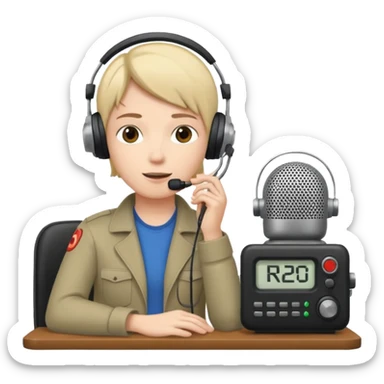 genera un logo da mettere come profilo su watsapp contenente come argomento un peratore di stazione radioamatore con sigla R20 facente parte del CANALE 8. Il logo deve essere ben fatto e ben definito sticker