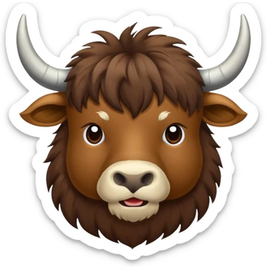 A shaven yak sticker