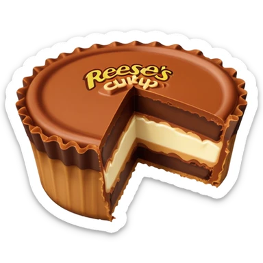 Butter Bite taken out of Reese's peanut cup sticker