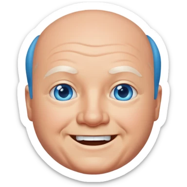 Kyle Gass with blue eyes sticker