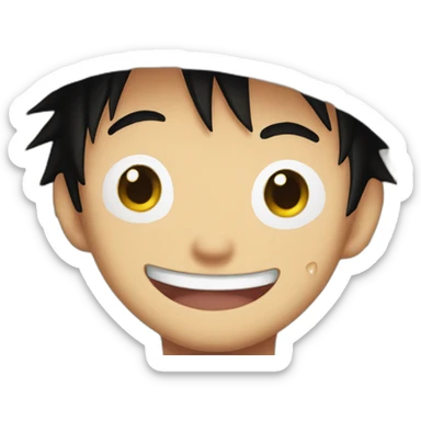 Luffy laughs until tears come out of his eyes sticker