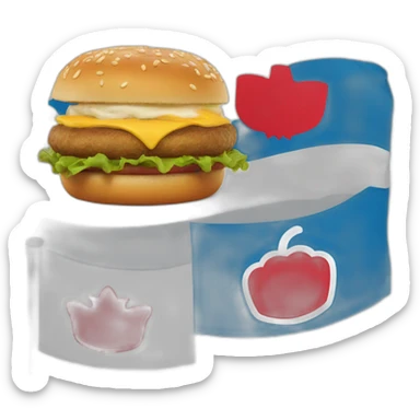 Wendy's logo and georgian flag sticker