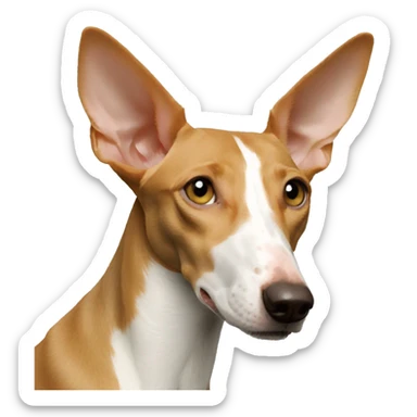 Podenco ibicenco blanco sticker