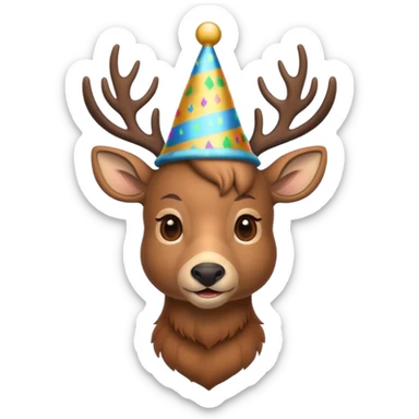 a new year's deer, Christmas mood sticker