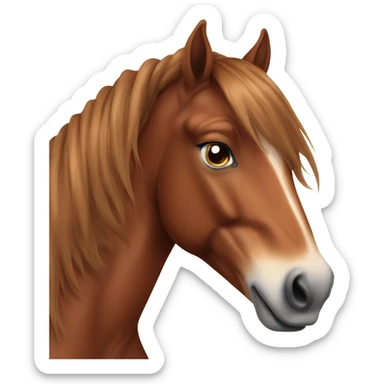 Chestnut horse sticker