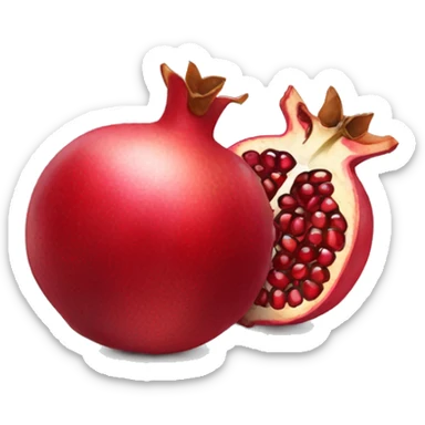 pomegranate vector emoji sticker