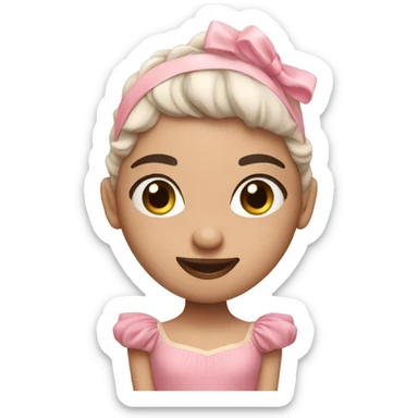 Ballet dancer in pink tutu sticker
