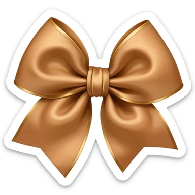 light brown bow sticker