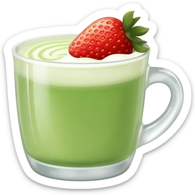 Strawberry Matcha sticker