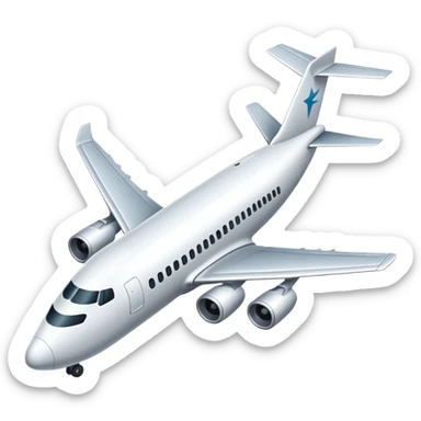 Airplane white sticker
