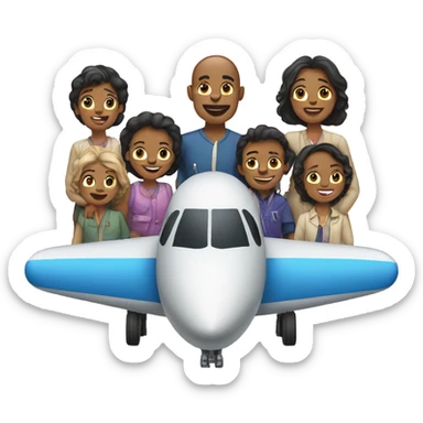 Family of 8 airplane sticker