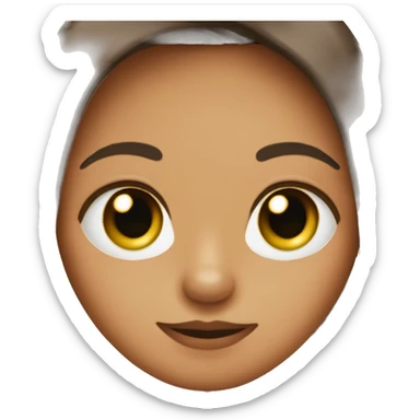 un gato negro con ojos verdes con una chica de 13 años con el pelo marron sticker