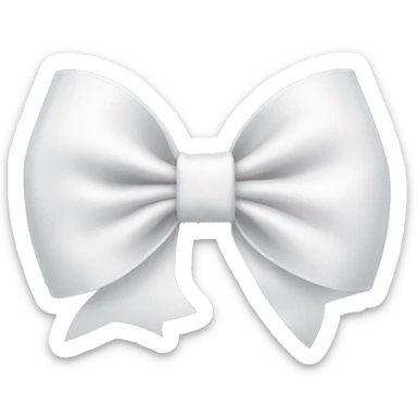 white bow sticker