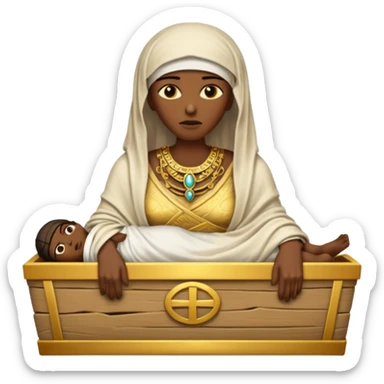 mummy coffin sticker
