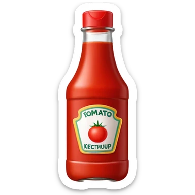 bottle tomato ketchup sticker
