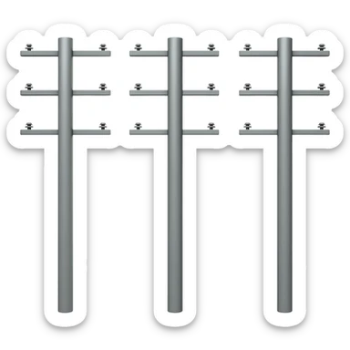 grey electricity poles sticker