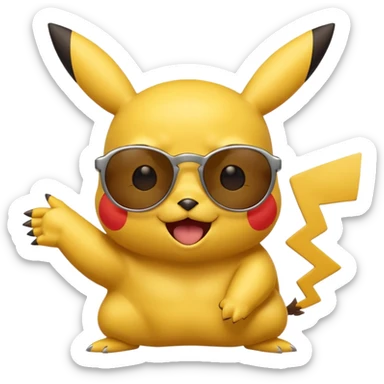 Pikachu qui enlève ses lunettes de soleil et fait un clin d'œil animé https://cdn.discordapp.com/emojis/1081263322445398087.webp?size=96&animated=true sticker