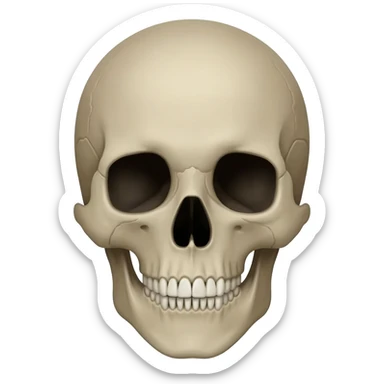 Skull face sticker