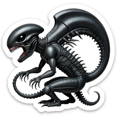 baby xenomorph from movie alien sticker