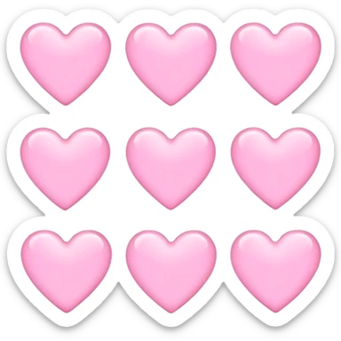 Light pink hearts  sticker