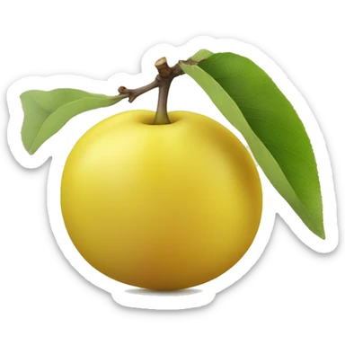 one yellow plum close up sticker