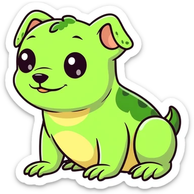 Dog mixed with a frog sticker