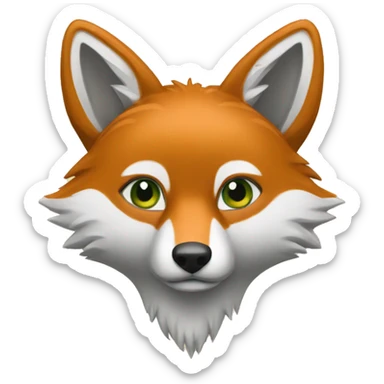 un renard vert  sticker