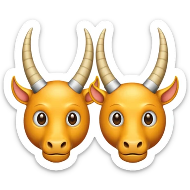 a pair of horns, isolated sticker