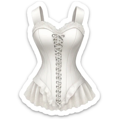 white corset dress  sticker