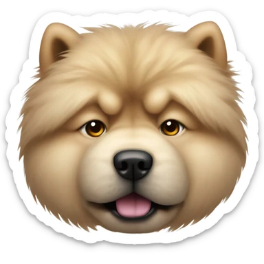 chow chow mad but cute sticker