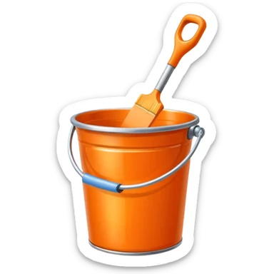  orange paint bucket sticker